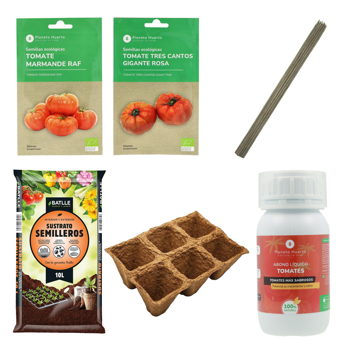 Pack Cultiva tomate ecológico Planeta Huerto