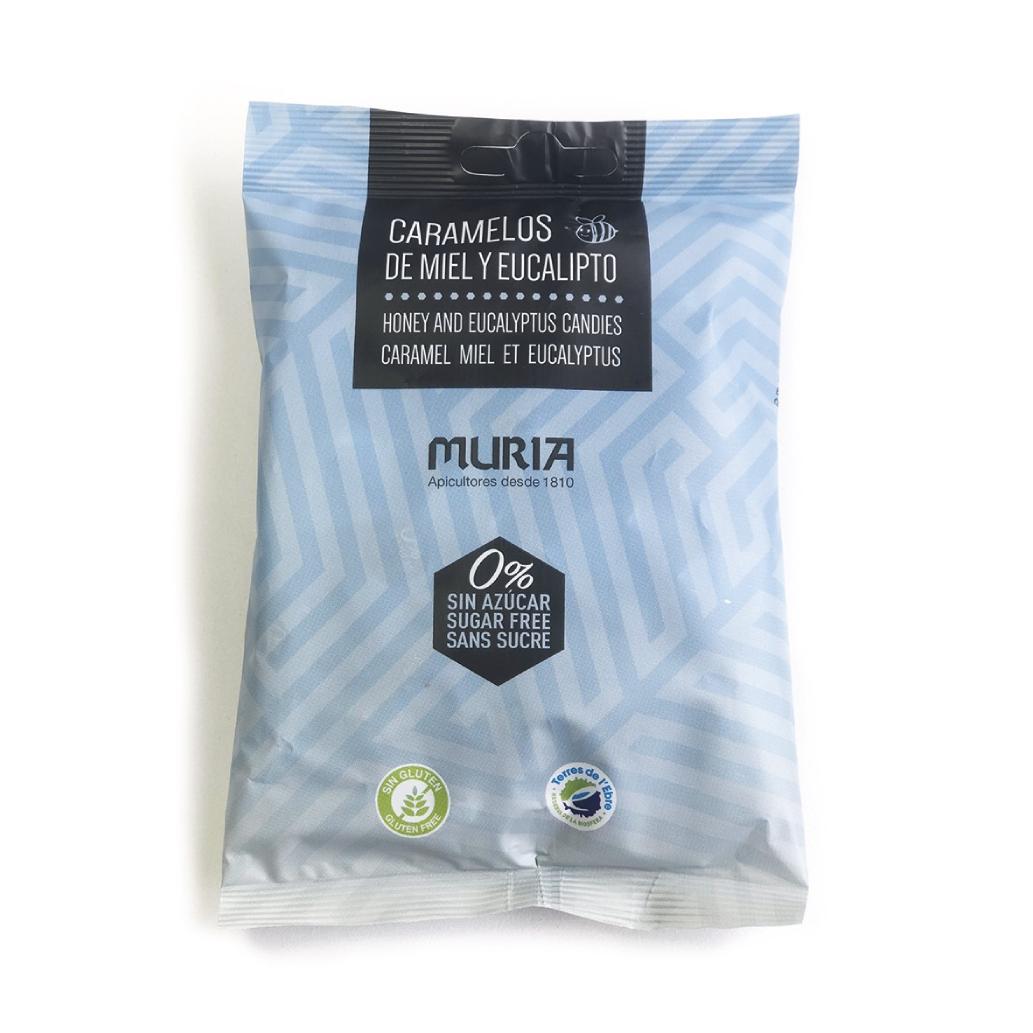 Caramelos sin azúcar de Miel y Eucalipto plastic free BIO Muria 65g