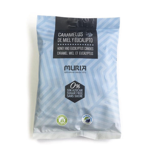 Caramelos sin azúcar de Miel y Eucalipto plastic free BIO Muria 65g