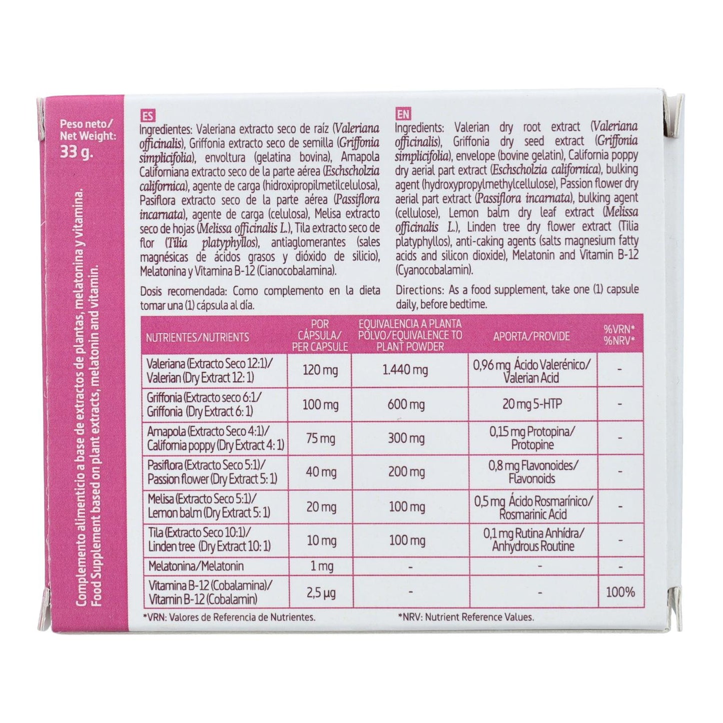 Valeriana complex Nature Essential 1500 mg, 60 cápsulas