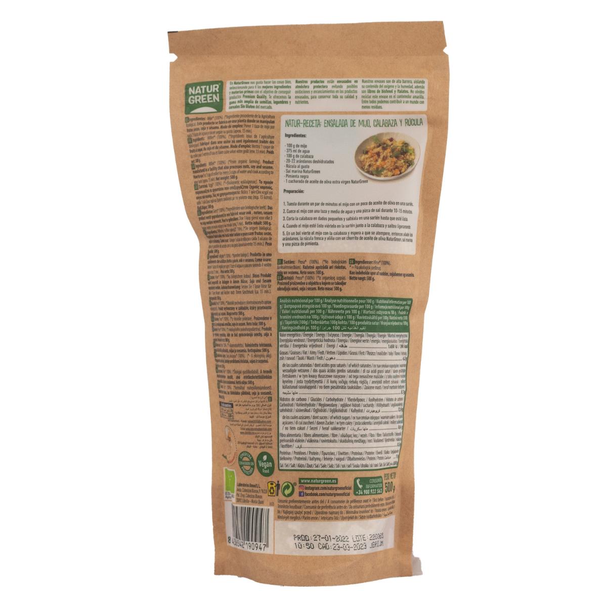 Mijo Bio Naturgreen, 500 g