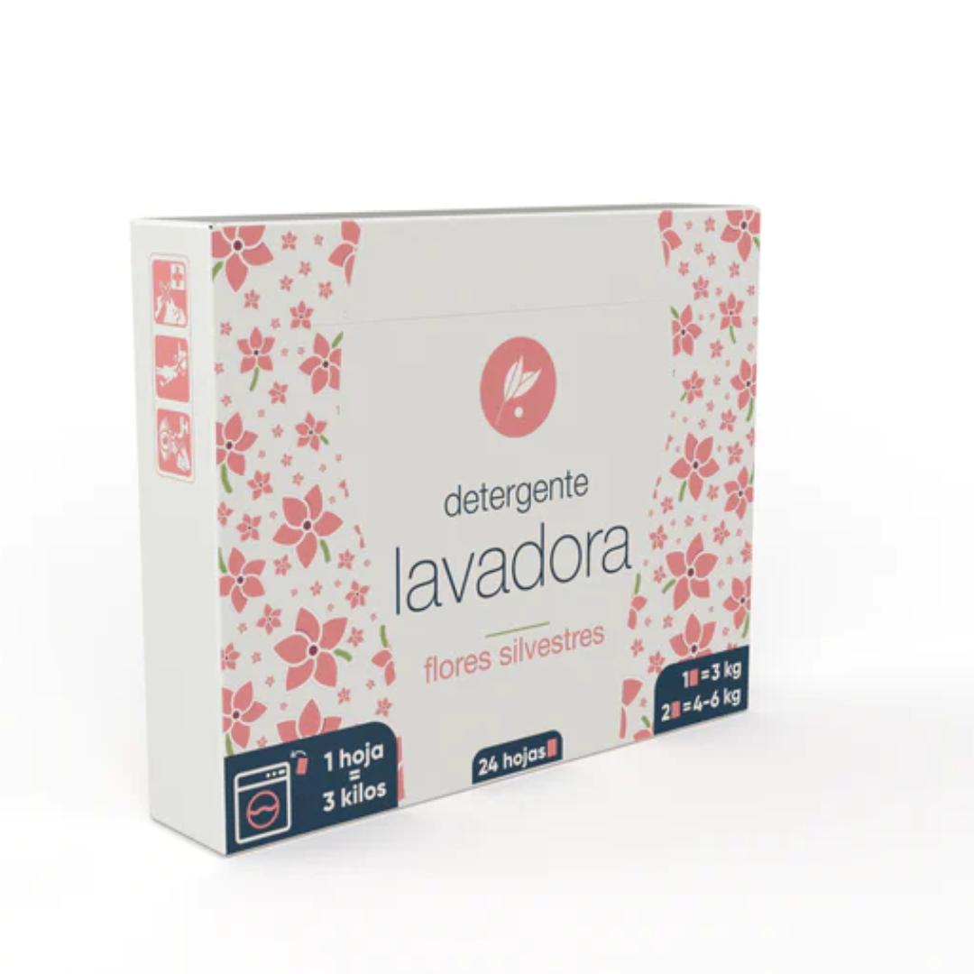 Detergente Lavadora en Láminas Flores silvestres Neletab 24 uds