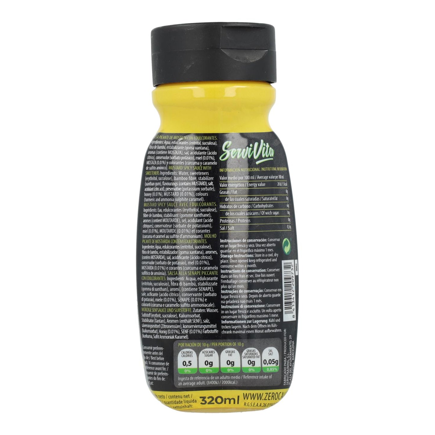 SALSA ZERO Mostaza picante SERVIVITA 320 ML