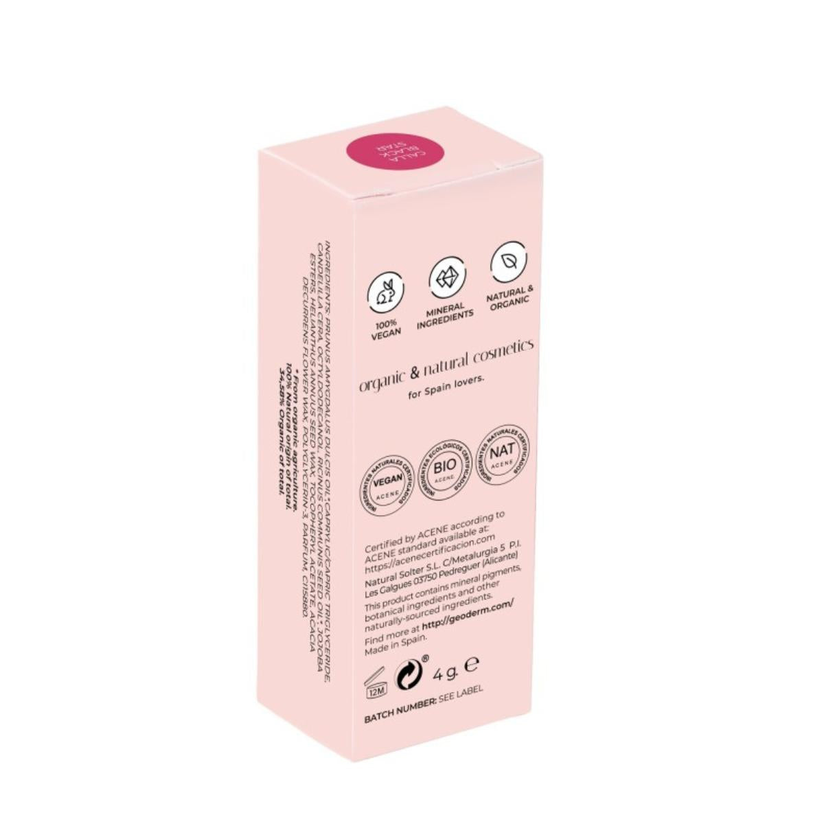 Lipstick Calla Black Star/Morado Granate (Bio y Vegano) Geoderm 4 gr