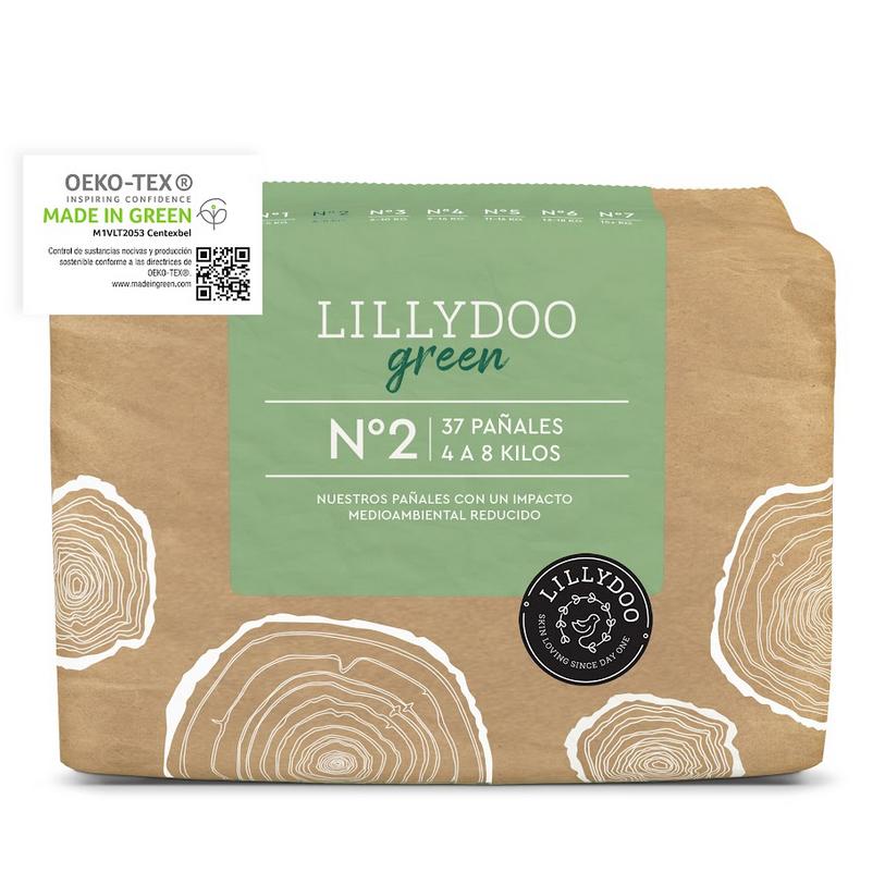 Pañales talla 2 (4-8K) LILLYDOO Green 37 uds