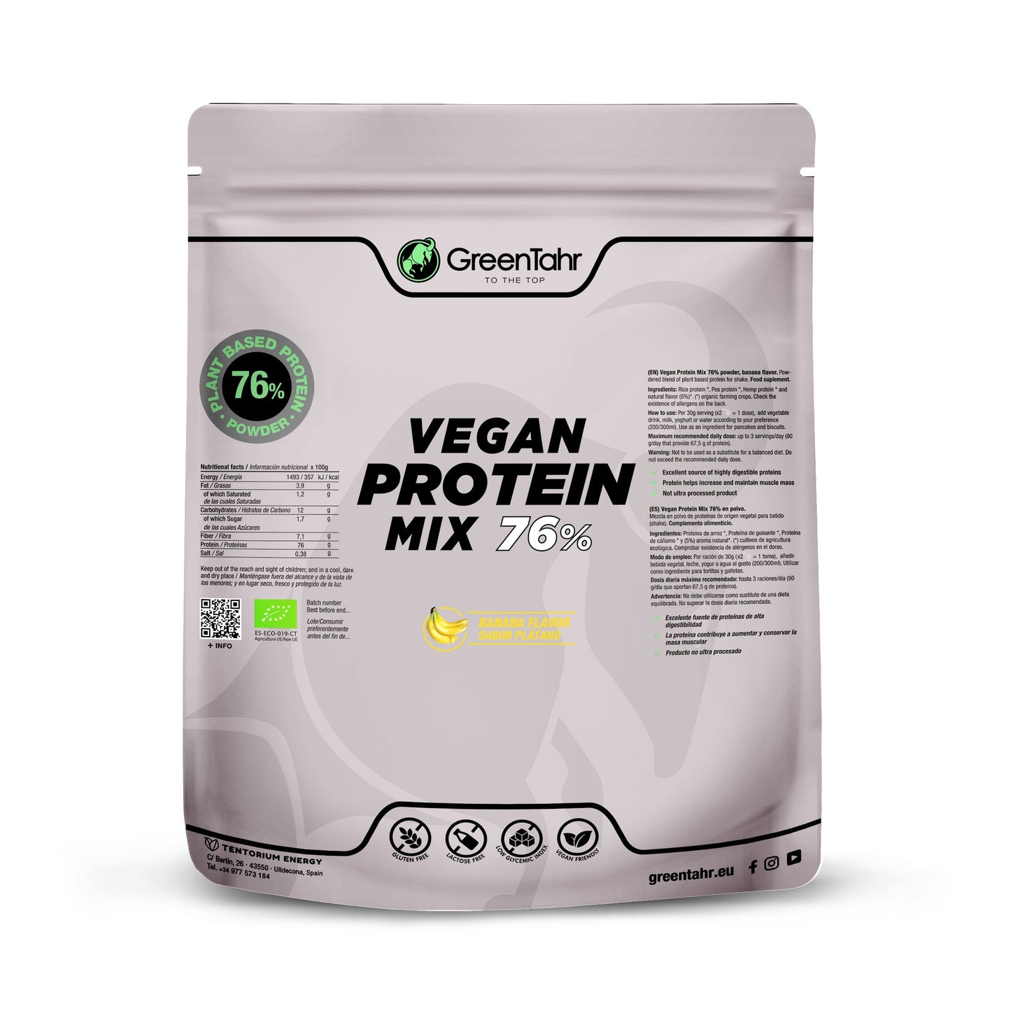 Protein Vegan mix ECO 76% banana 750g