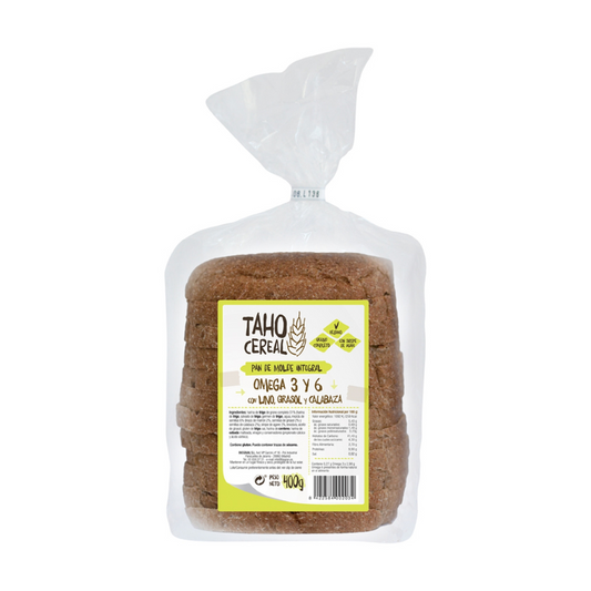 Pan de molde integral omega con lino, girasol y calabaza Taho 400 g