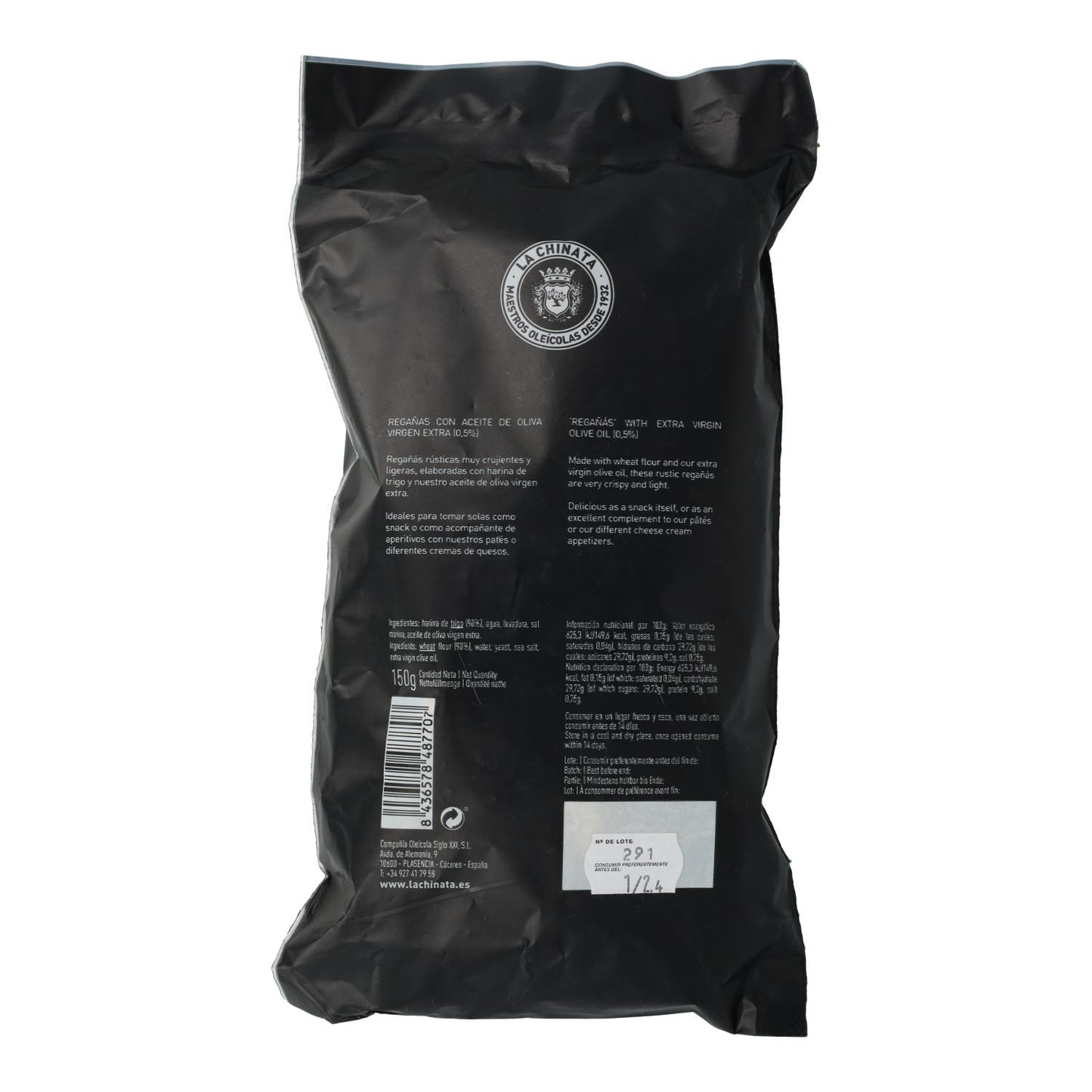 Regañás Rústicas con Aceite de Oliva VIrgen Extra La Chinata 150 gr