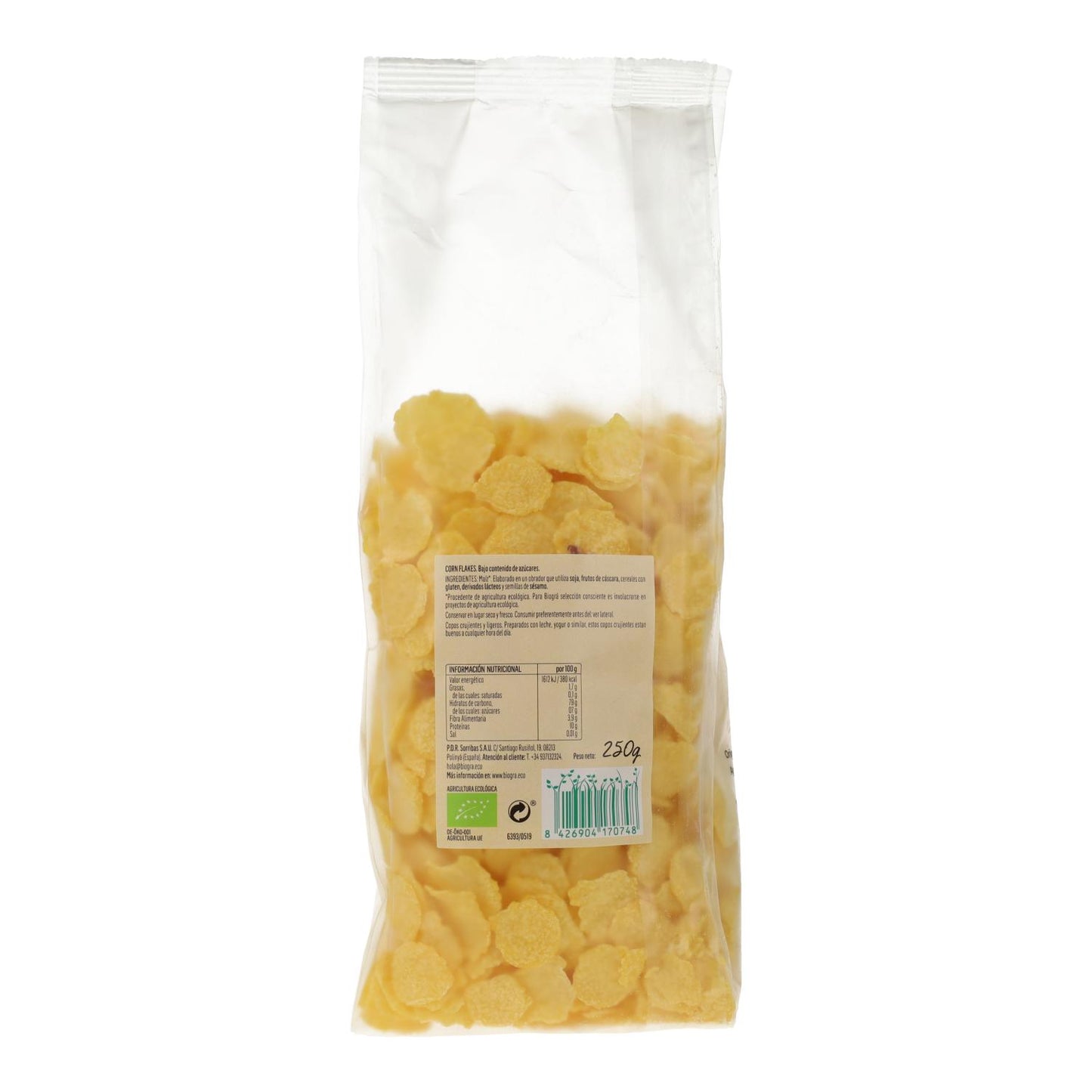 Corn Flakes sin azúcar añadidos Biográ 250 g