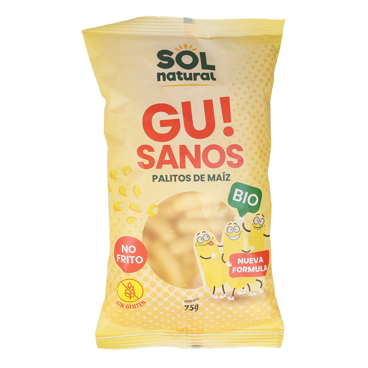 Gusanitos de Maiz Gigantes Bio Sol Natural 75 g