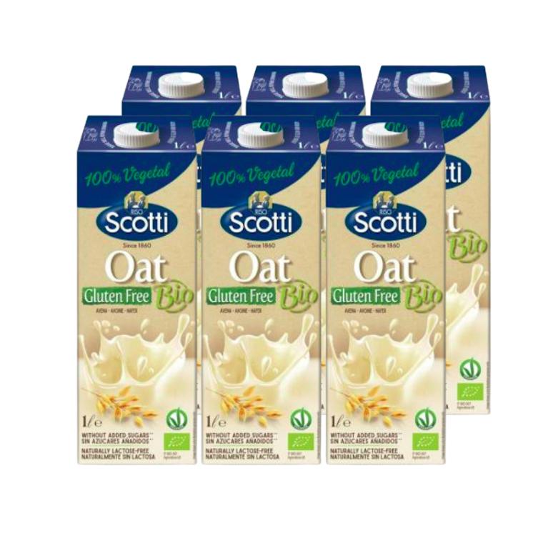 Pack 6 x Bebida Avena BIO sin gluten Scotti 1 L