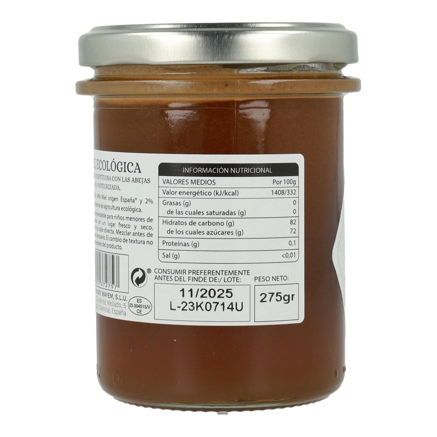 Miel con ginseng bio Mayem 275 g