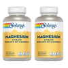 Pack 2x Big Magnesium Citrate Solaray 180 Cápsulas