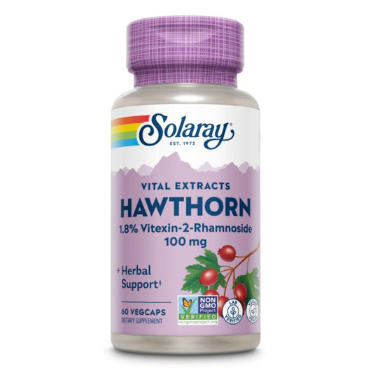 HAWTHORN EXTRACT 100 MG concentrado natural 60 cápsulas Solaray
