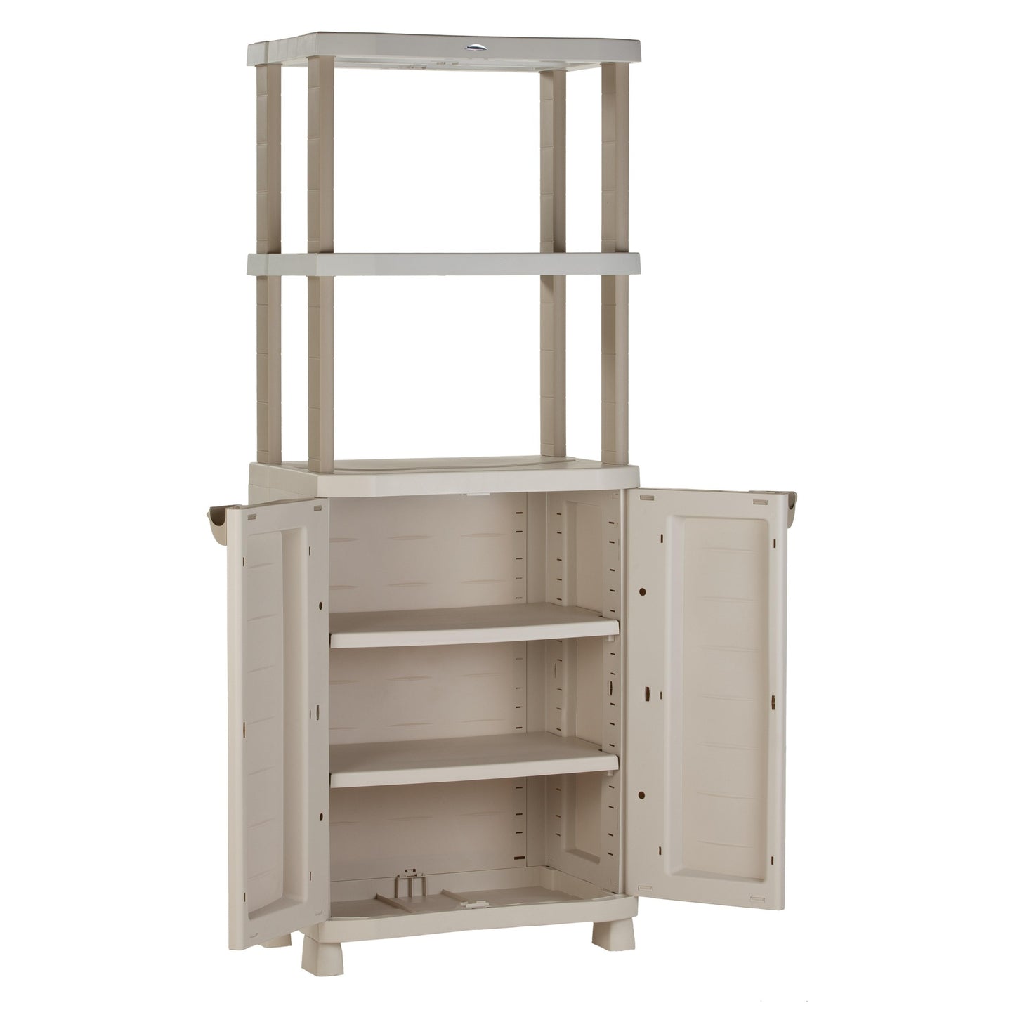 Medio Armario con Estantería 70 cm Space Saver Plastiken Beige
