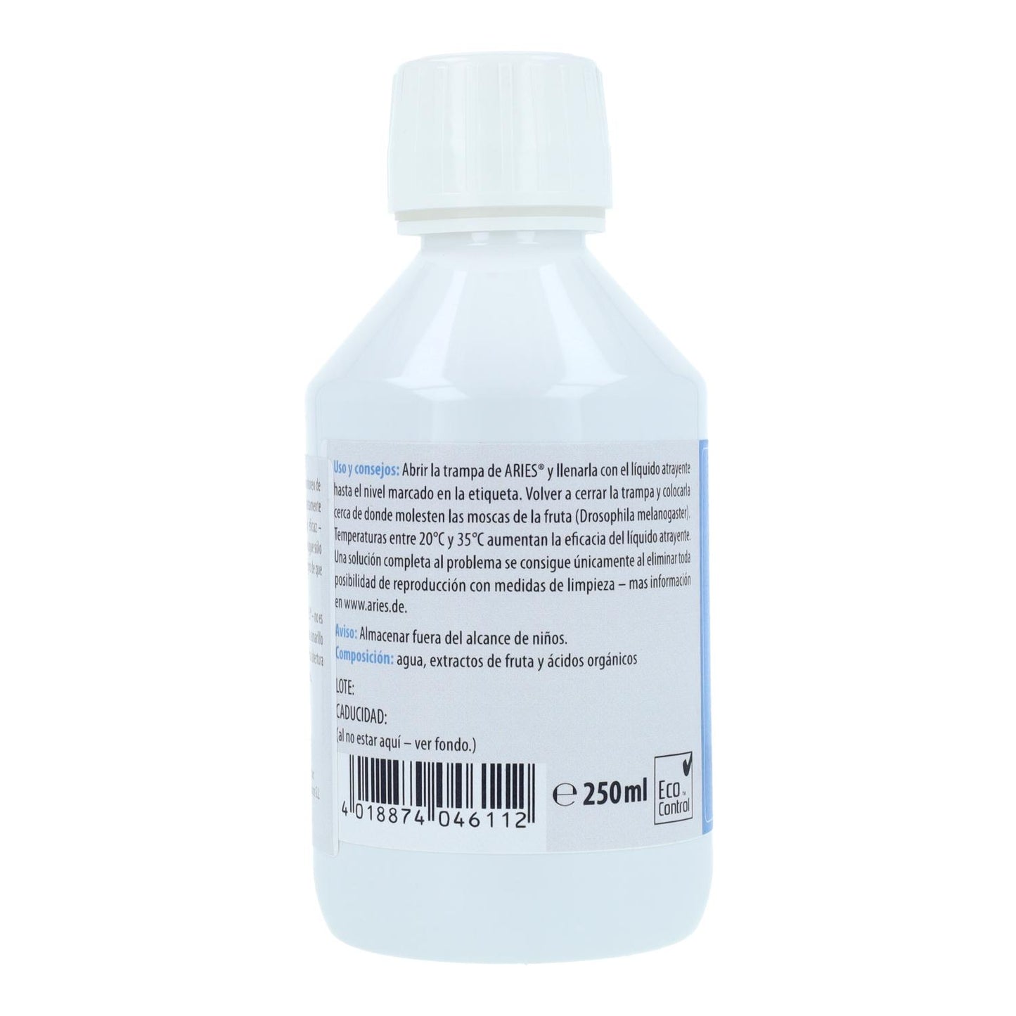 Trampa mosca de la fruta Aries Set 2 trampas + 1 botella 250 ml