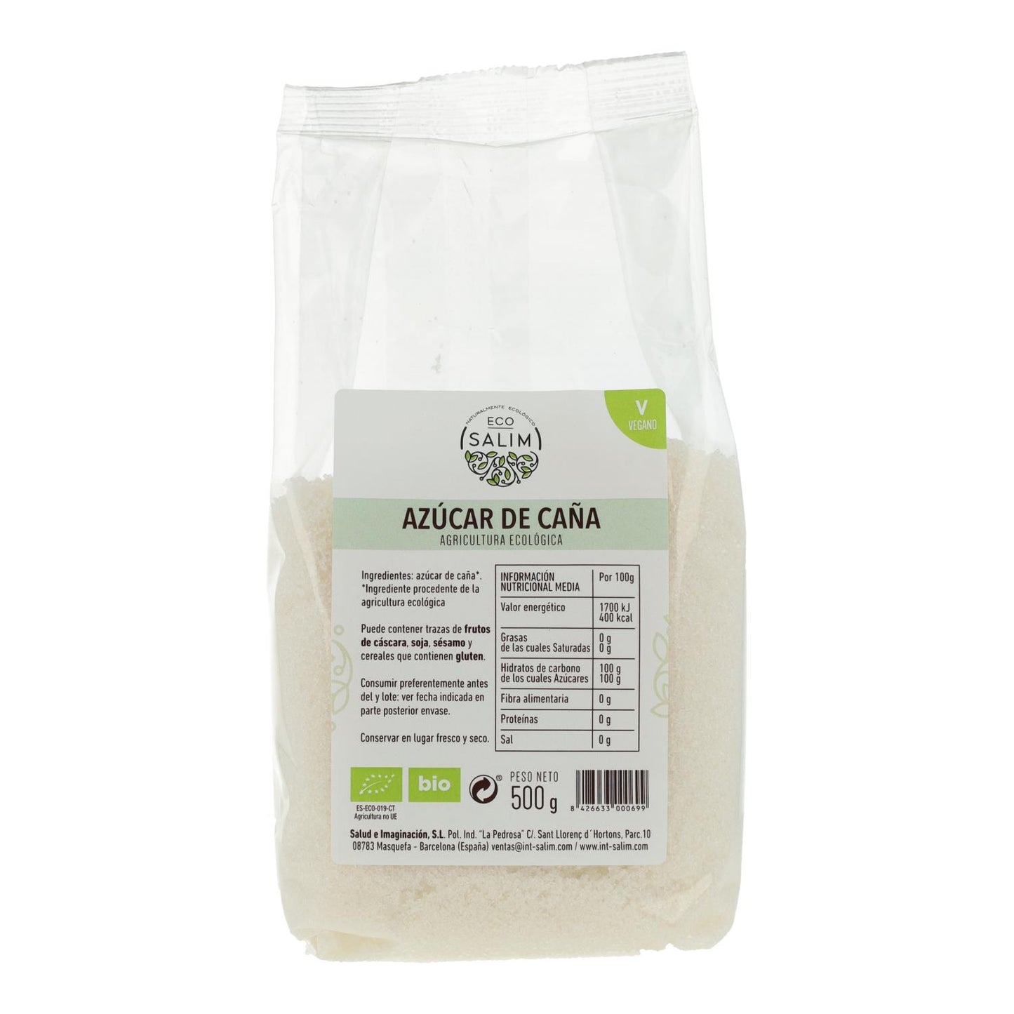 Azúcar caña blanco Eco-Salim 500 gramos