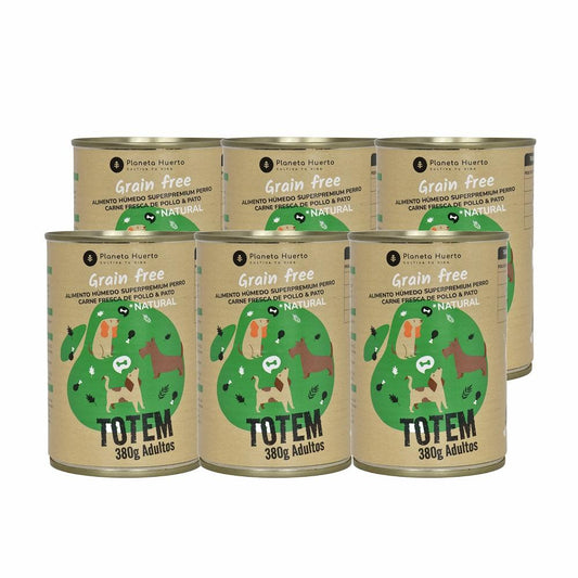 Pack 6 x Comida Húmeda Grain Free Superpremium para perro Pollo y Pato 380 g Planeta Huerto