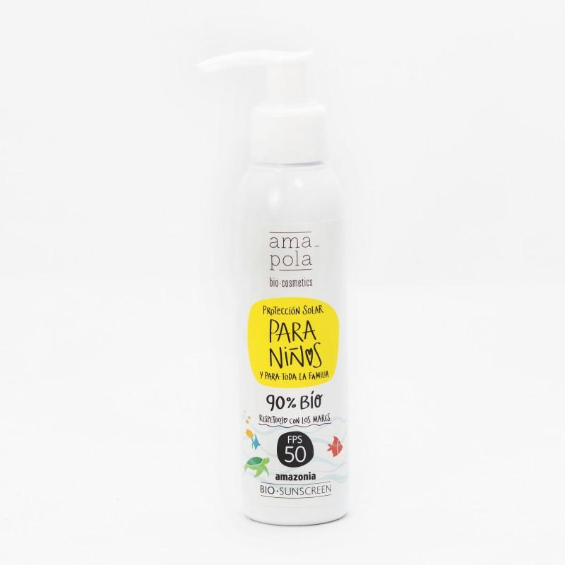 Protector solar infantil SPF 50 Amazonia Amapola 125 ml