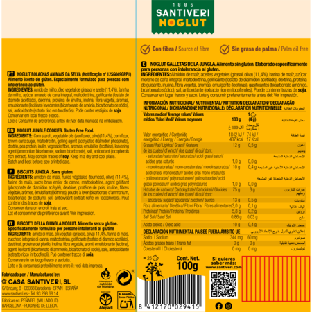 Galletas Infantiles Jungla sin gluten Santiveri 100 g