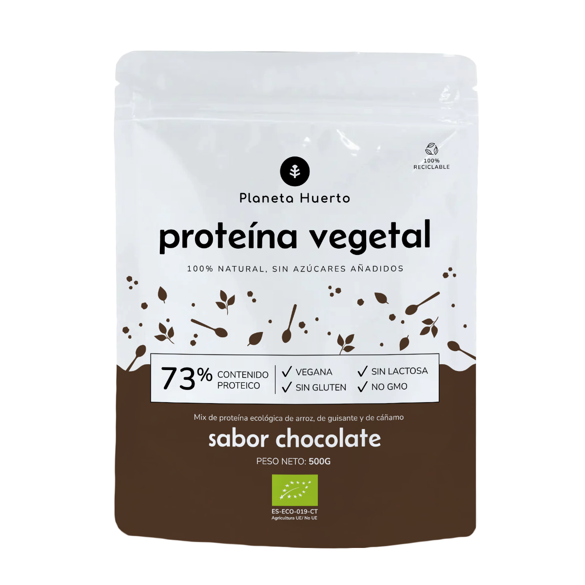 Proteína vegetal ECO 73% chocolate Planeta Huerto 500 g