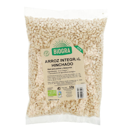 Arroz Integral hinchado BIO Sin Azúcar Biogrà, 125 g