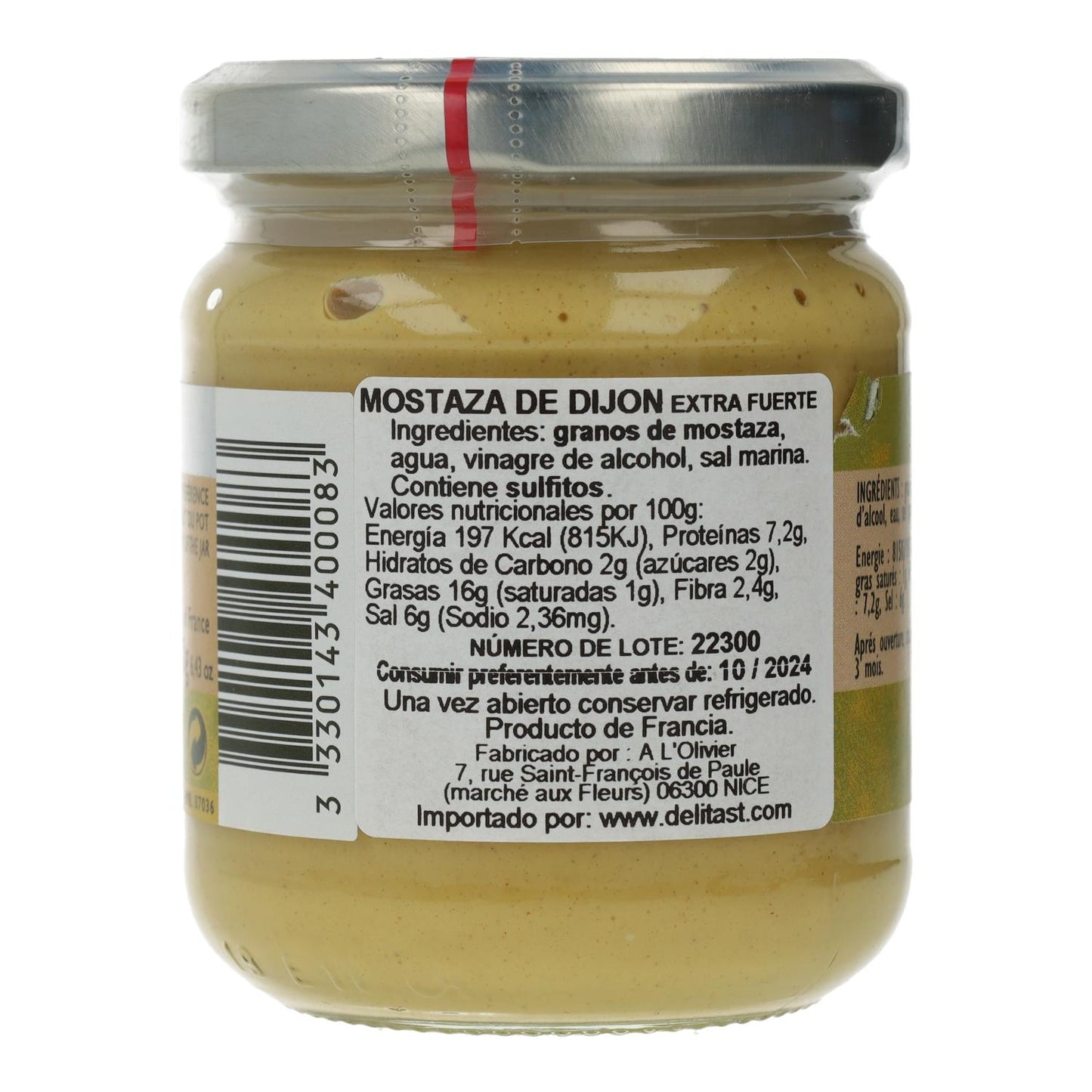 Mostaza Dijon A L'Olivier 250 g