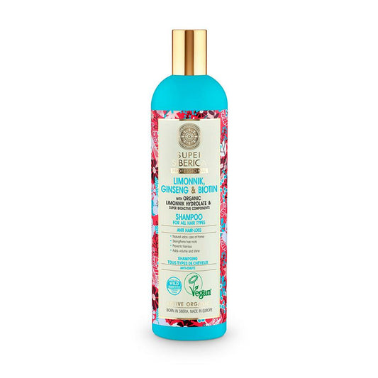 Champú para todo Tipo de Cabello con Schizandra, Ginseng y Biotina Natura Siberica 400 ml