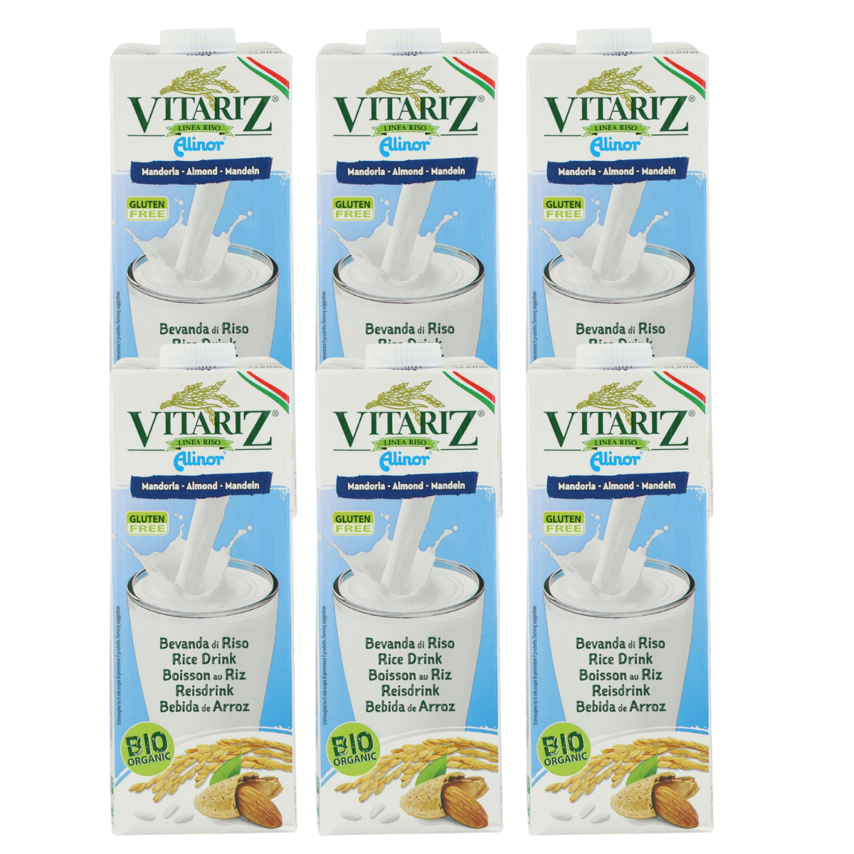 Pack 6x Bebida de Arroz y Almendras Vitariz 1 L