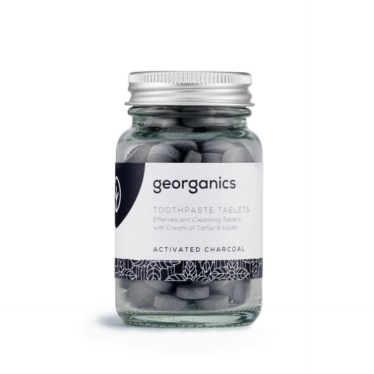 Dentífrico Natural en Tabletas con Carbón Activado y Menta Georganics  120 tabletas
