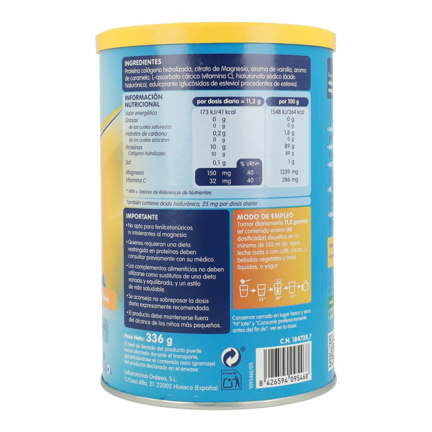 Colágeno complex vainilla gourmet 330 g Colnatur