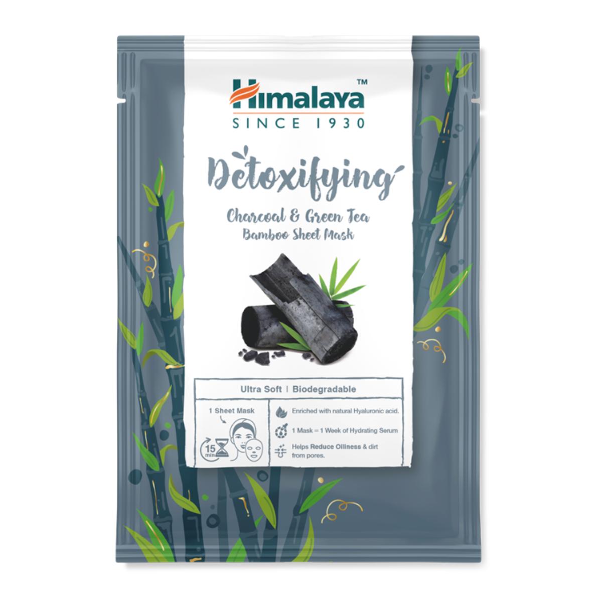 Mascarilla facial detox hoja bambú carbón y té verde Himalaya 30 ml