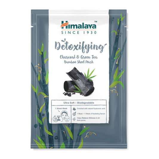 Mascarilla facial detox hoja bambú carbón y té verde Himalaya 30 ml