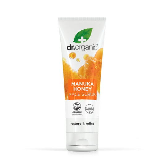 Crema exfoliante facial reparadora Miel de Manuka Dr. Organic, 125ml