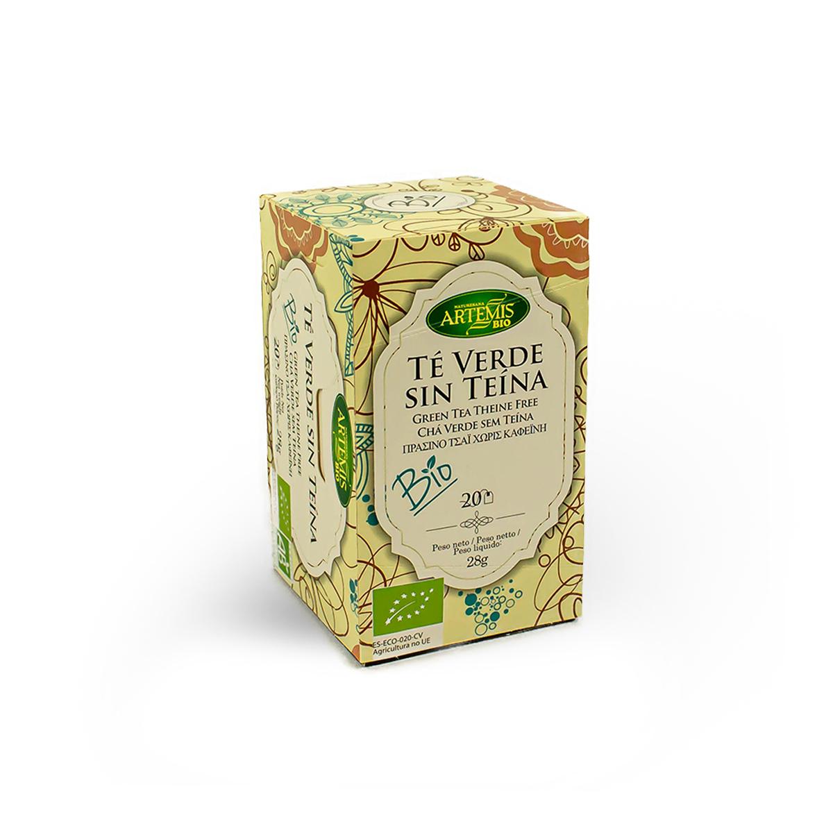 Té Verde sin teina Artemis, 20 bolsitas