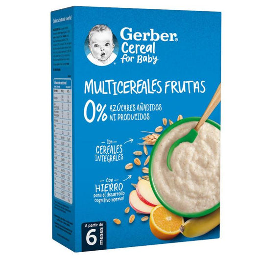 Papillas de Multicereales Fruta 0% azúcares añadidos Gerber 270 g
