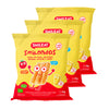 Pack 3x Smilondas Snack de Maiz, garbanzo, lenteja, Tomate y Queso Eco, Smileat, 25 g