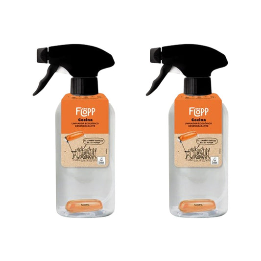 Pack 2 x Desengrasante ECO botella + 1 cápsula Flopp 500ml