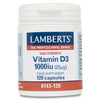 Vitamina D3 1000UI (25 µg) Lamberts, 120 cápsulas
