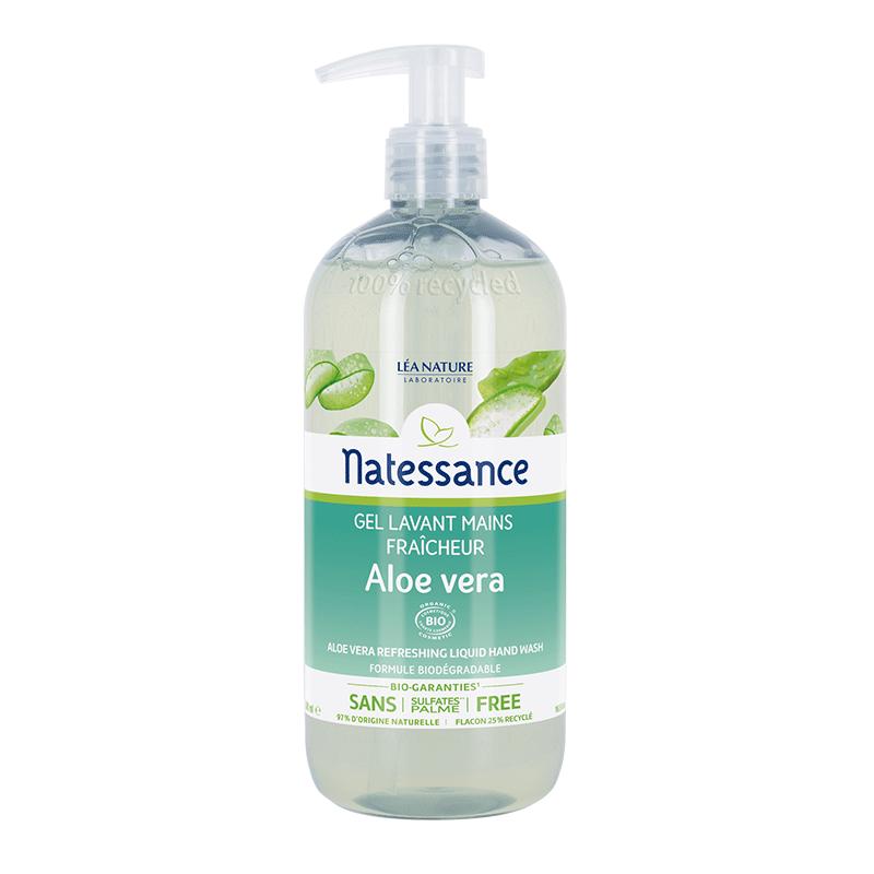 Jabón de manos frescura de Aloe Vera Natessance 500 ml