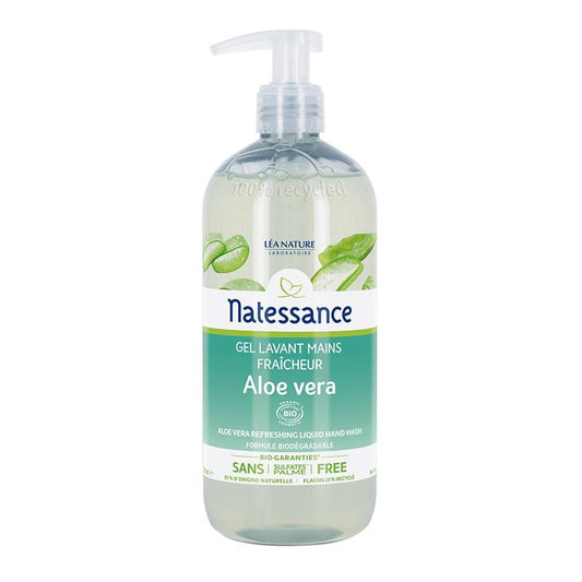 Jabón de manos frescura de Aloe Vera Natessance 500 ml