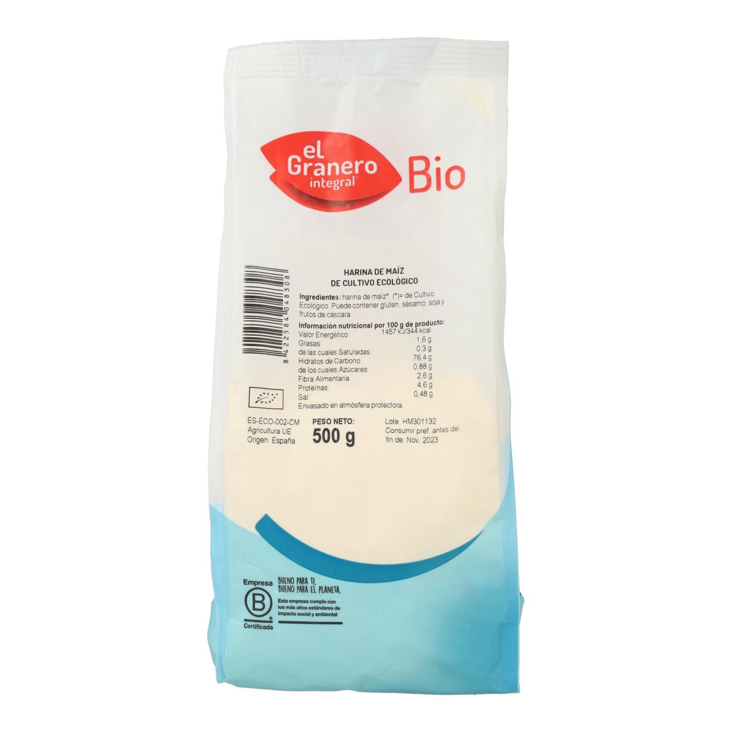 Harina de Maiz Bio El Granero 500 g