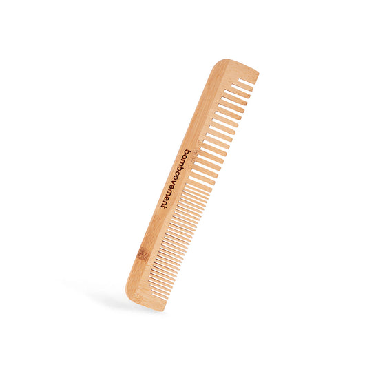Peine de bambú Dual: doble grosor de púas fino y grueso. FSC