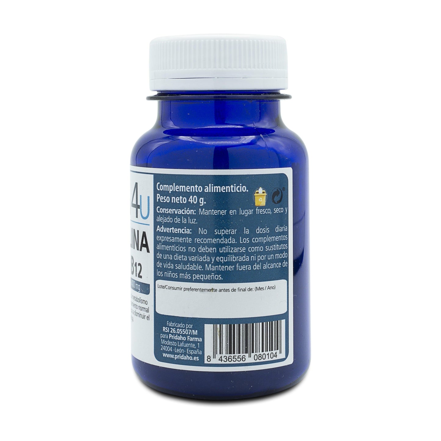 H4U Spirulina + Vitamina B12 100 comprimidos 400 mg