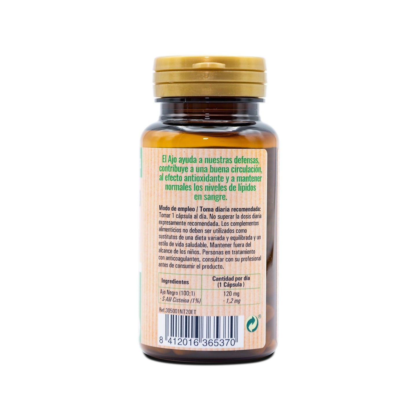 Ajo negro plus, 20 cápsulas vegetales. NaturTierra