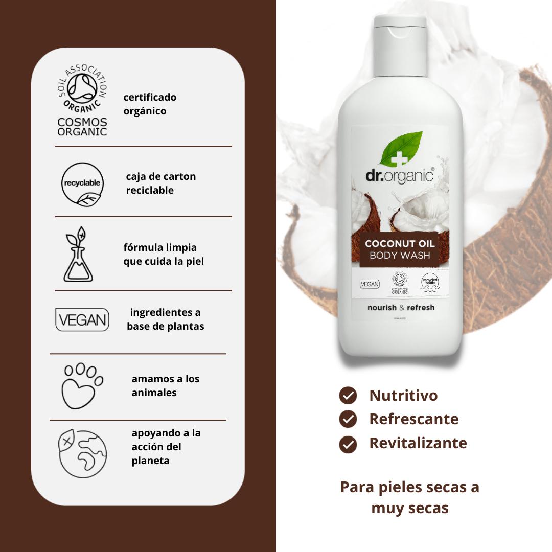 Gel corporal aceite de coco Dr. Organic 250ml
