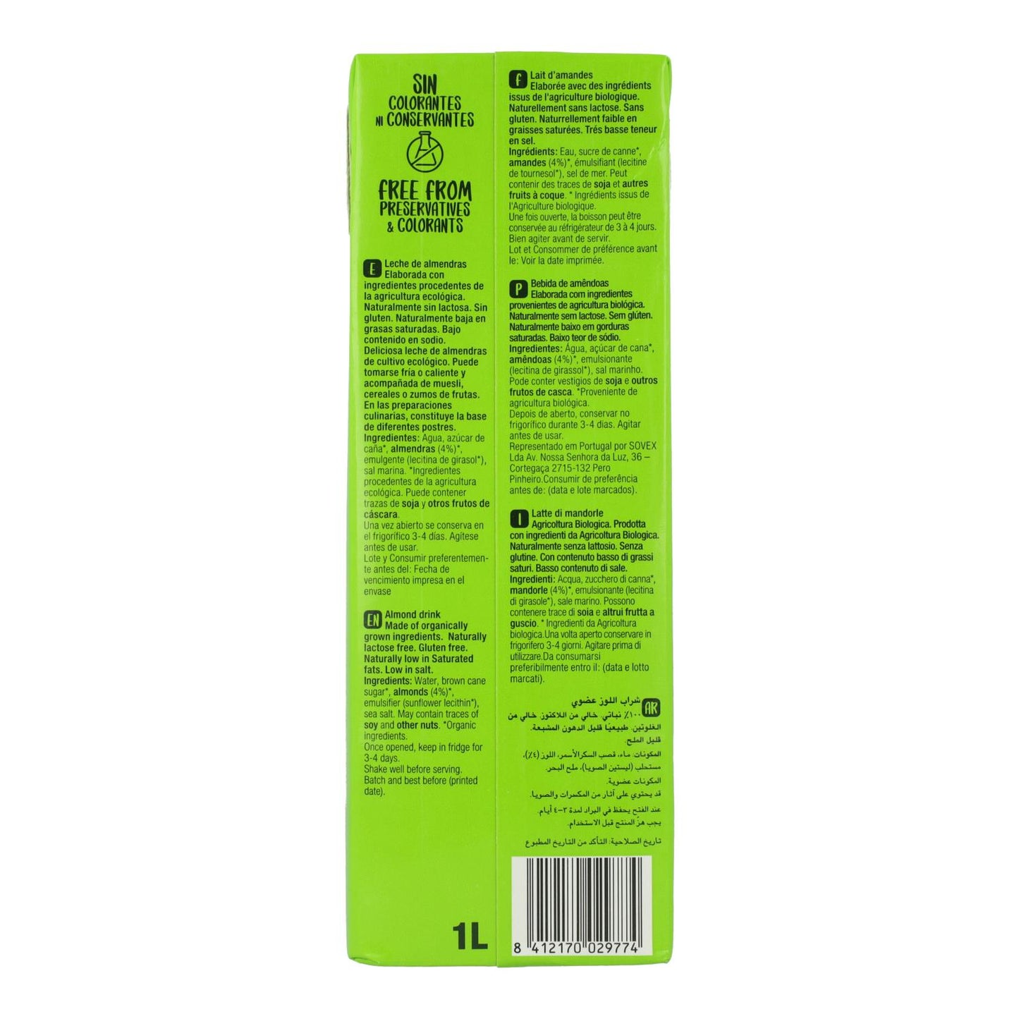 Leche Almendras Bio Santiveri 1 L