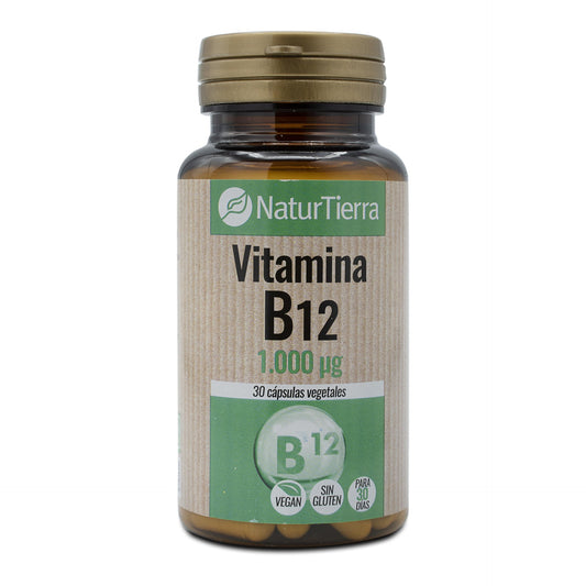 Vitamina B12, 30 cápsulas vegetales. NaturTierra