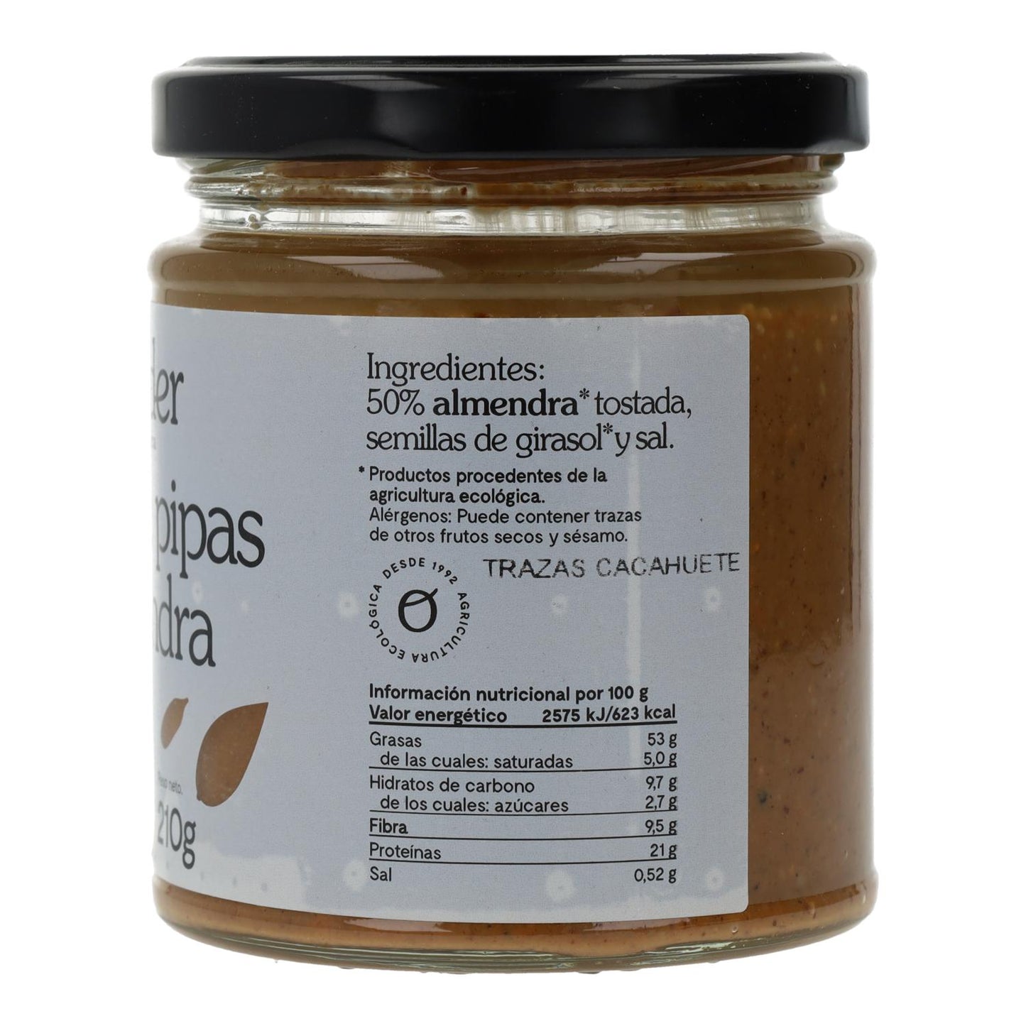 Crema de pipas y almendra tostada Oleander 210 g
