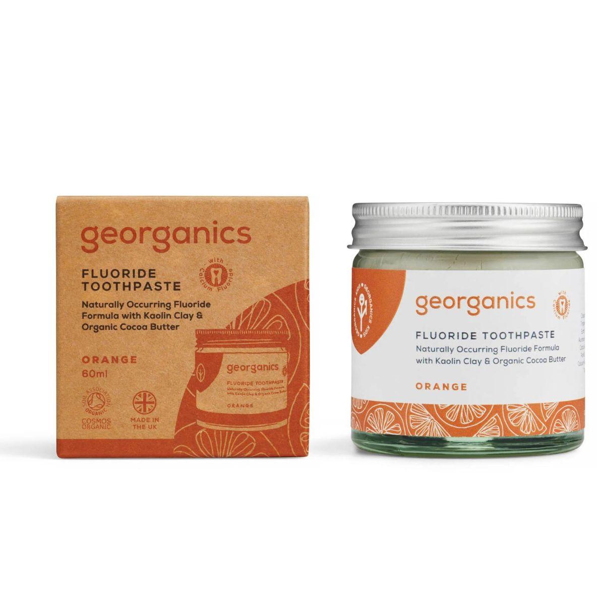 Pasta de dientes con flúor Naranja 60ml Georganics